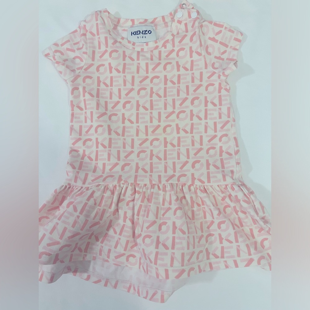 KENZO kids Logo All over T-shirt Dress 12month